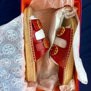 Tory Burch Espadrilles Slide - Red/ size 8